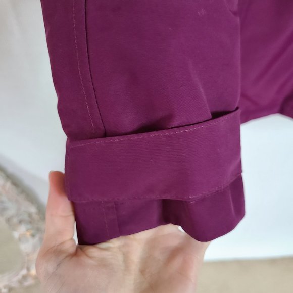 Lands' End Squall Plum Purple Full Zip Hooded Outerwear Rain Jacket Womens Small - Picture 6 of 16